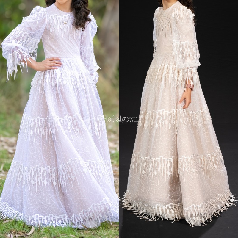 Beautiful ivory and pale pink gown 
custom made, worn once abroad